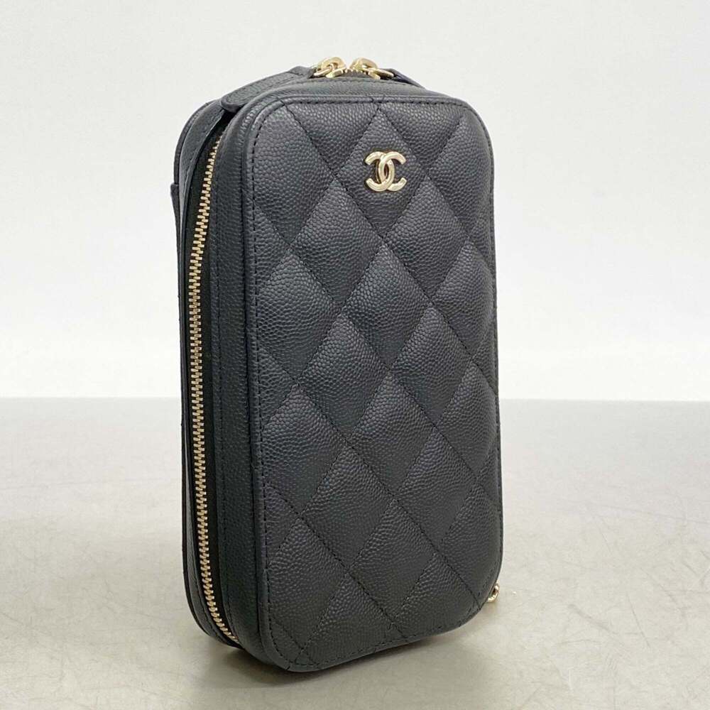 CHANEL Black Caviar Leather Shoulder Bag - Picture 2 of 7